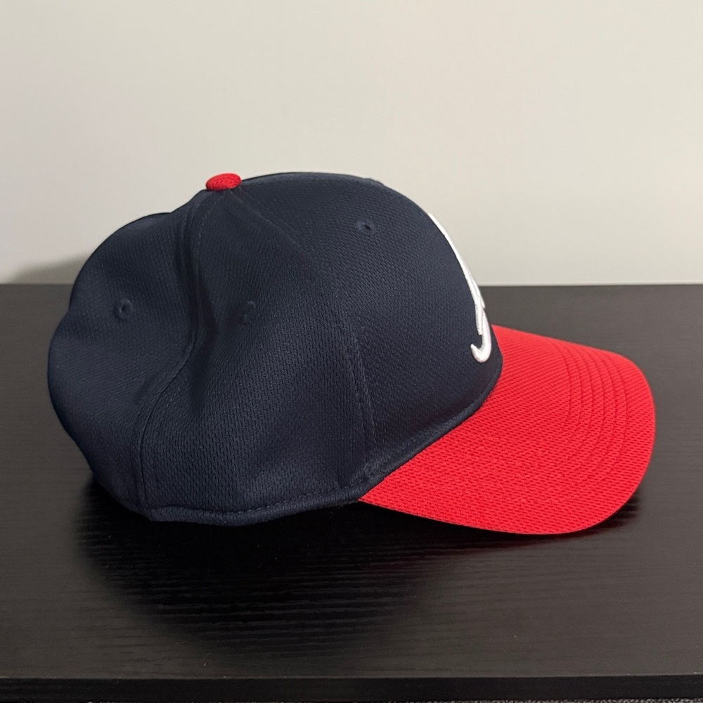 Atlanta Braves Baseball Hat Adjustable Classic MLB Navy Red Team Logo Casual - Picture 3 of 5